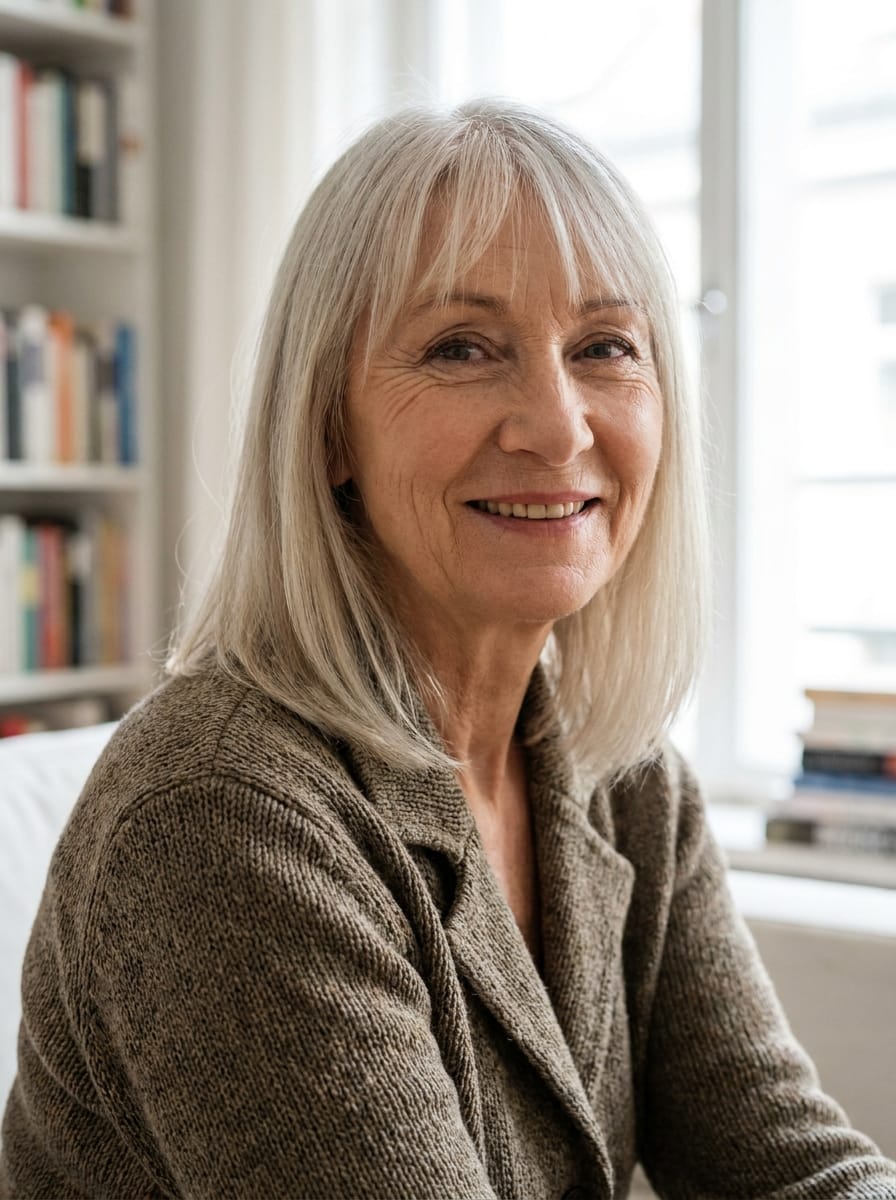 Wispy Bangs für feines Haar - Frisur ab 60 für feines Haar